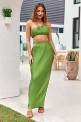 Midnight Attraction Maxi Skirt Green