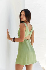 Dusk Dream Mini Dress Green
