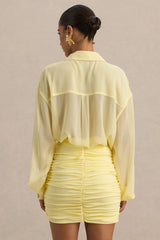 Zinna | Lemon Plunge-Neck Shirt