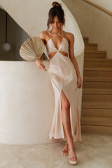 No Good Reason Maxi Dress Beige