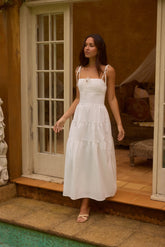 Luxe Horizon Maxi Dress White