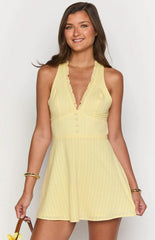 Kaylee Yellow Mini Dress