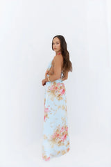 Slow Dancing Halter Maxi Dress Blue