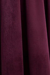 Seraphic | Burgundy Velvet Puff-Sleeve Midi Dress