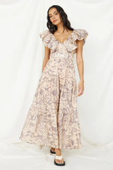 Celestial Paradise Maxi Dress Beige