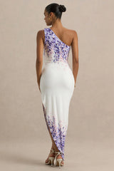 Sybil | Wisteria Floral Print Asymmetric Midi Dress