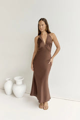 To The Dreamers Maxi Dress Brown