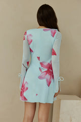 Fields Of Grace Mini Dress Blue