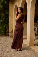 Nalla Maxi Dress Brown