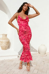 Feeling Joy Midi Dress Red