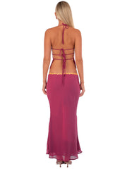 Jemima Midi Skirt | Wine
