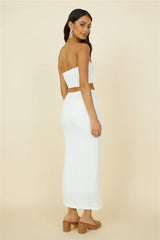 Poolside Adventure Maxi Skirt White