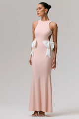 By Your Side | Pink Cut-Out Maxi Dress With Bows