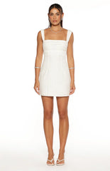 Taylor White Tie Back Mini Dress