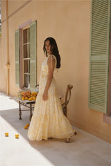 Sunny Splendour Maxi Dress Yellow
