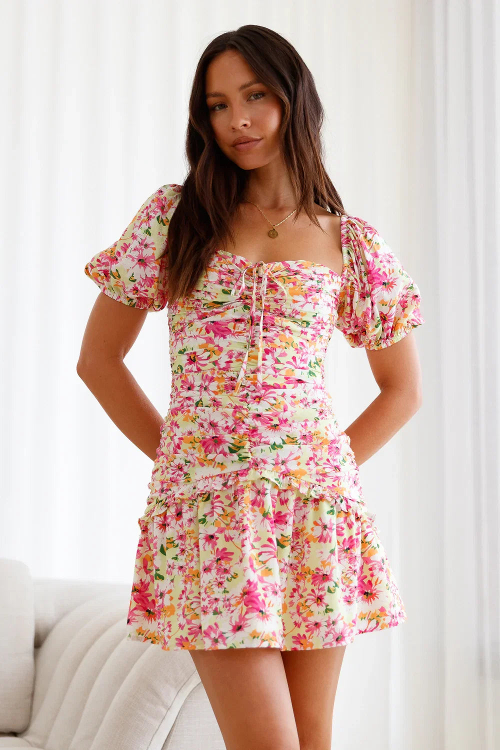 Island Radiance Mini Dress Floral