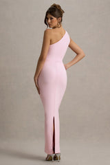 Dalarie | Pink One-Shoulder Gathered Maxi Dress