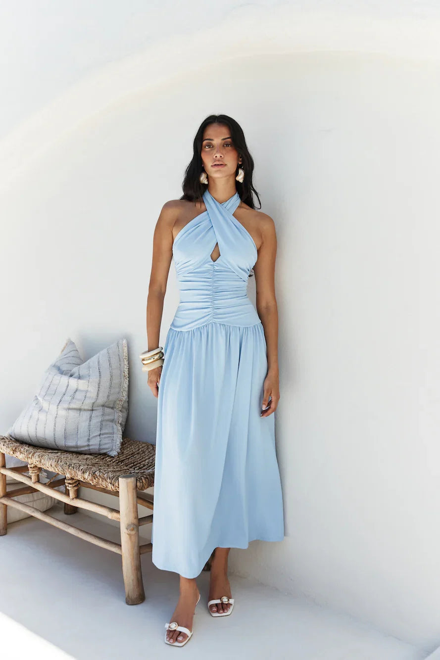 Mocha Moments Maxi Dress Blue
