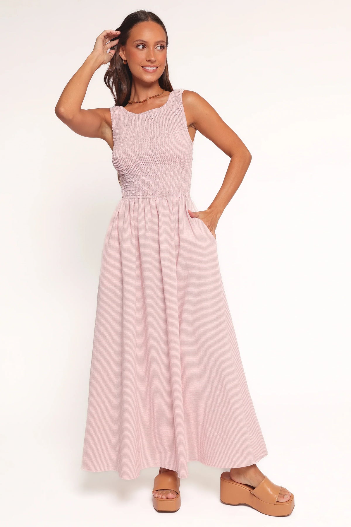 Lillie Maxi Dress - Pale Pink