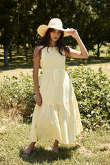 With The Wind Midi Dress Yellow