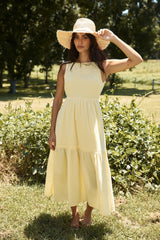 With The Wind Midi Dress Yellow