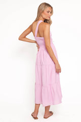 Vinny One Shoulder Maxi Dress - Pink