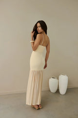 Just Right Mesh Maxi Dress Yellow