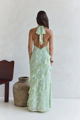 Dream Catchers Halter Maxi Dress Green