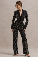 Kennedy | Black Lace Tailored Blazer