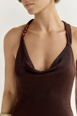 Enora Maxi Dress Espresso