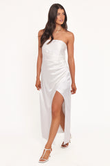 Kara Strapless Maxi Dress - White