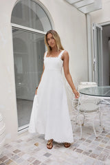 Dreamy Hearts Maxi Dress White