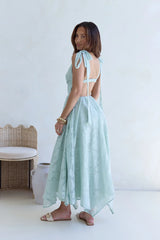 Golden Night Maxi Dress Sage