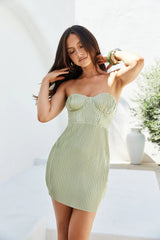 Lucky Love Strapless Mini Dress Green