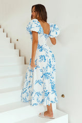Seaside Breeze Maxi Dress Blue