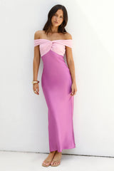 Dreamers Delight Off The Shoulder Maxi Dress Purple