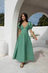 Careful Thinking Maxi Dress Green