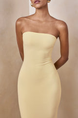 Ceremony | Lemon Bandeau  Maxi Dress