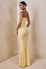 Ceremony | Lemon Bandeau  Maxi Dress