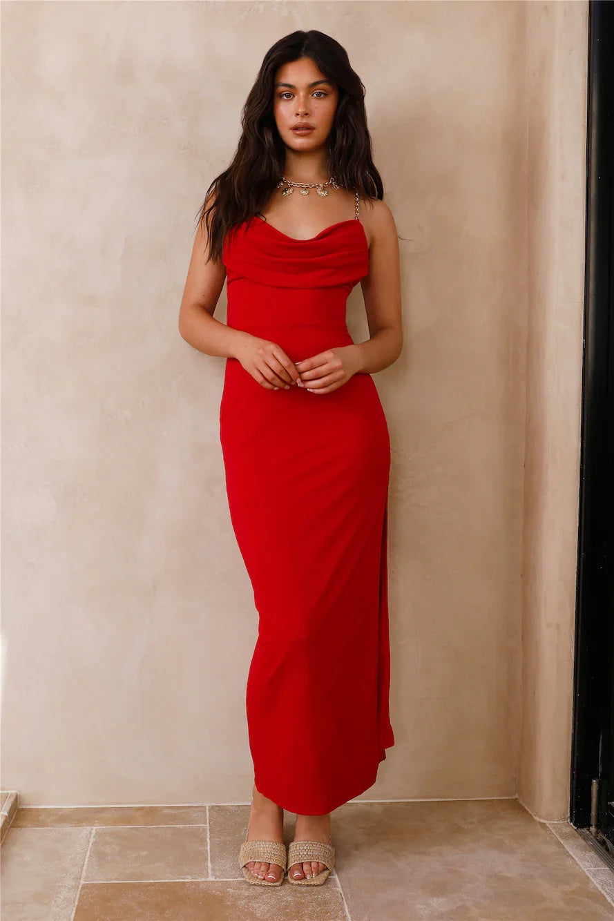 Caribbean Breeze Maxi Dress Red