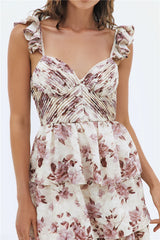 Florienne Tiered Midi Dress Mauve