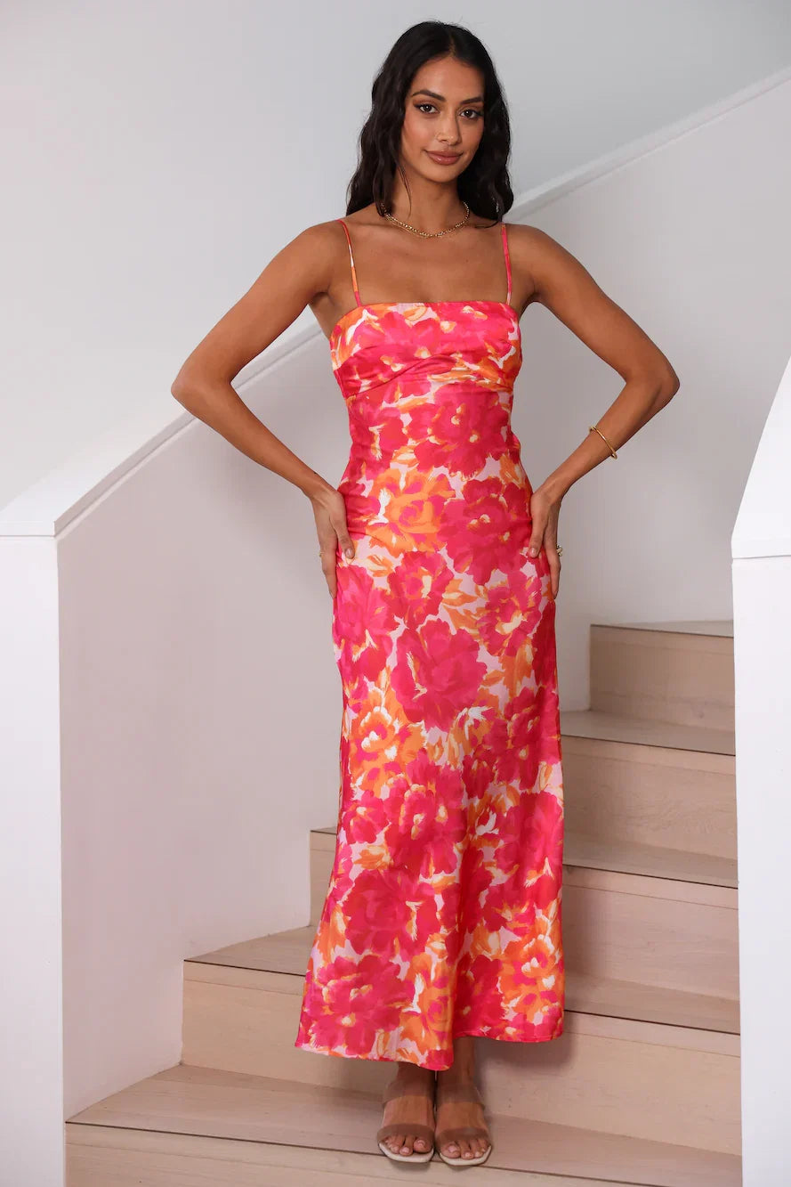 Starry Haze Midi Dress Pink
