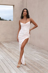 HELLO MOLLY White Sand Oasis Maxi Dress Pink
