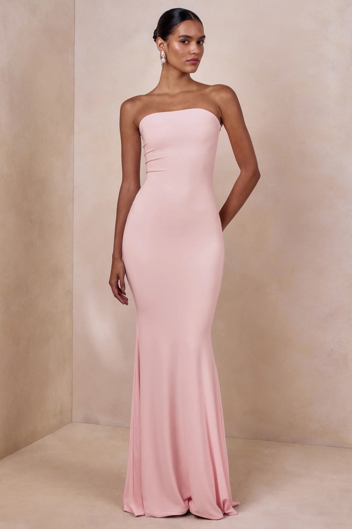 Ceremony | Pink Bandeau  Maxi Dress