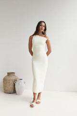 Moonlit Moments Off Shoulder Mesh Maxi Dress Yellow