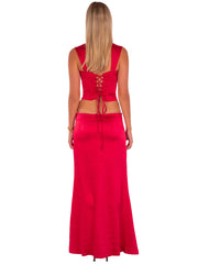 Valerie Maxi Skirt | Cherry