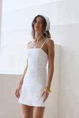 Message In The Sand Mini Dress White