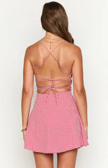 Rylan Red Gingham Mini Dress