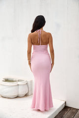 Palm Tree Paradise Maxi Skirt Pink