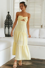 Free Falling Maxi Dress Yellow